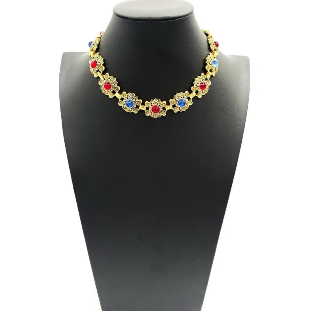Vintage multiple color glaze necklace